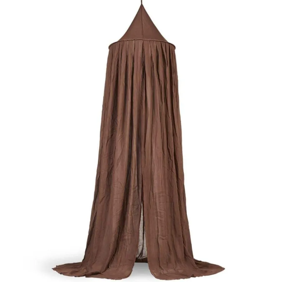 Pack ciel de lit vintage 245 cm chestnut + flèche de lit messing gold