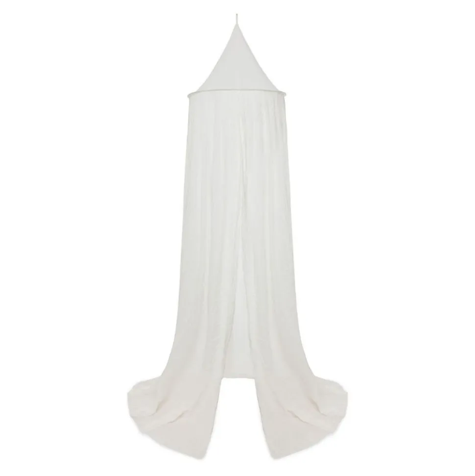Pack ciel de lit vintage 245 cm ivoire + flèche de lit messing gold
