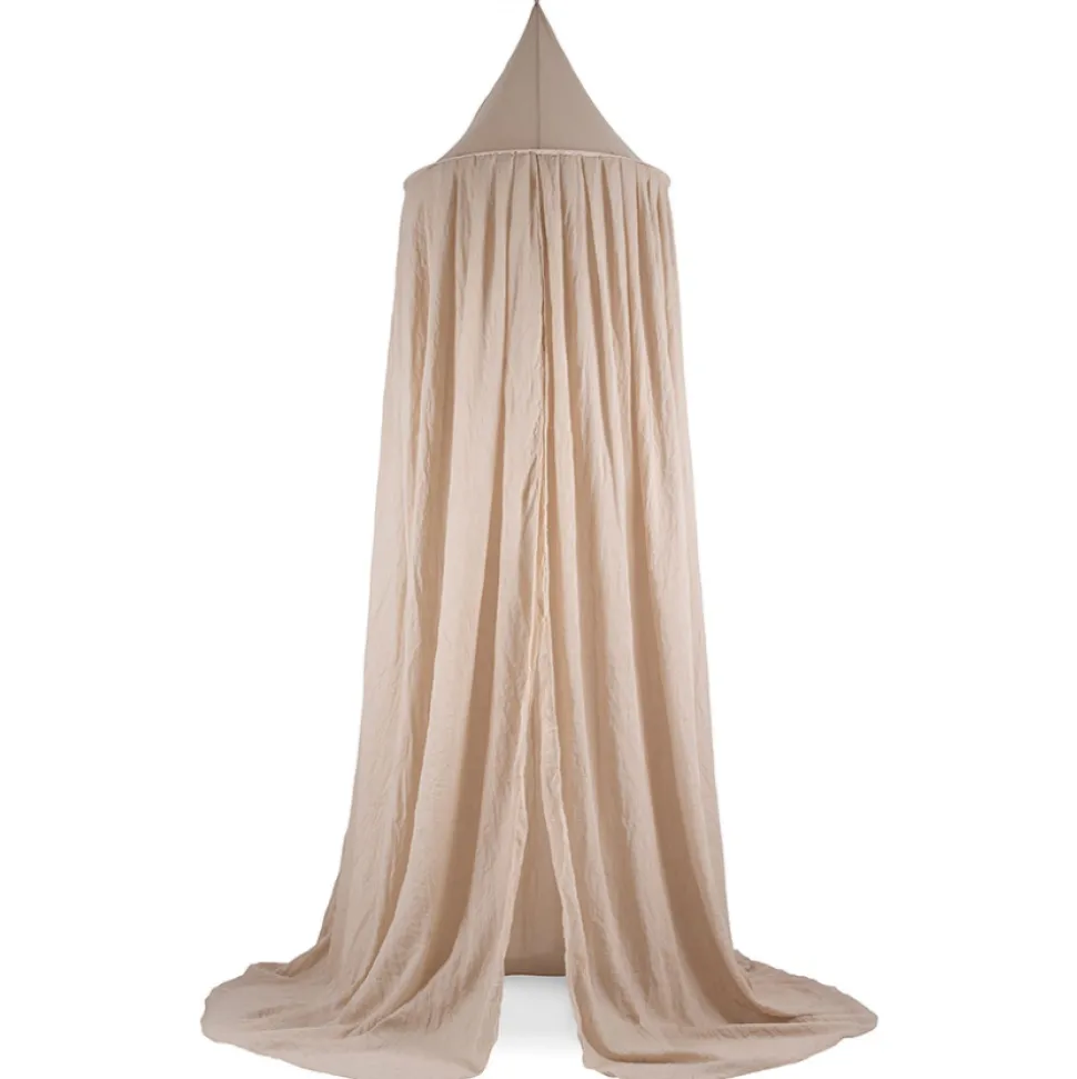 Pack ciel de lit vintage 245 cm nougat + flèche de lit messing gold