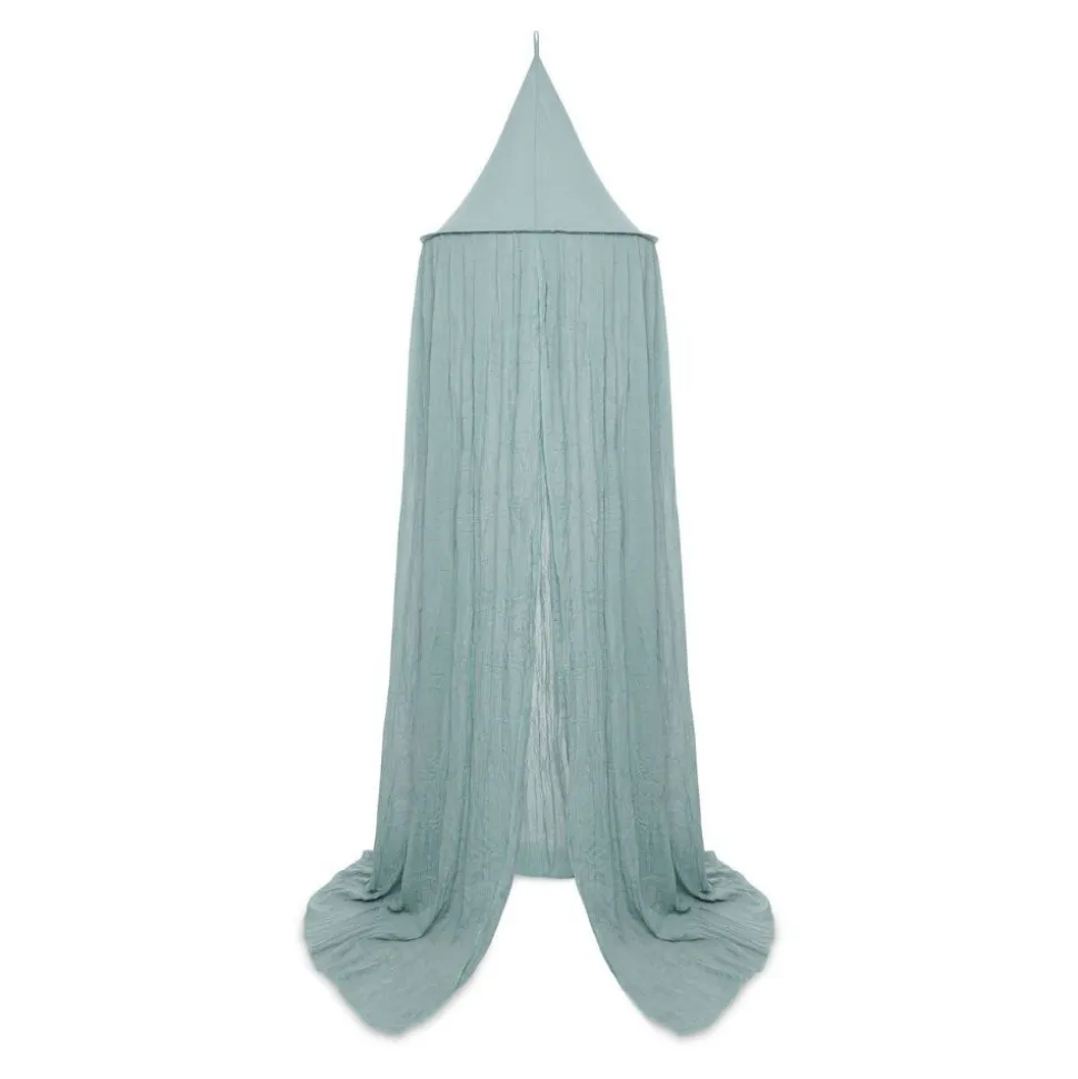 Pack ciel de lit vintage 245 cm sea green + flèche de lit blanche