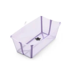 Pack complet baignoire flexi bath lavande + support + transat nouveau-né