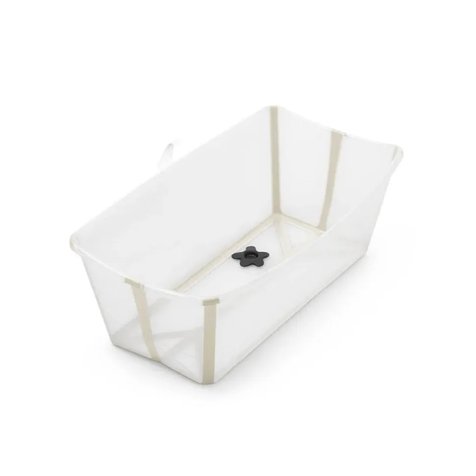 Pack complet baignoire flexi bath sandy beige + support + transat nouveau-né