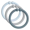 Pack de 3 attaches tétine anneaux loops