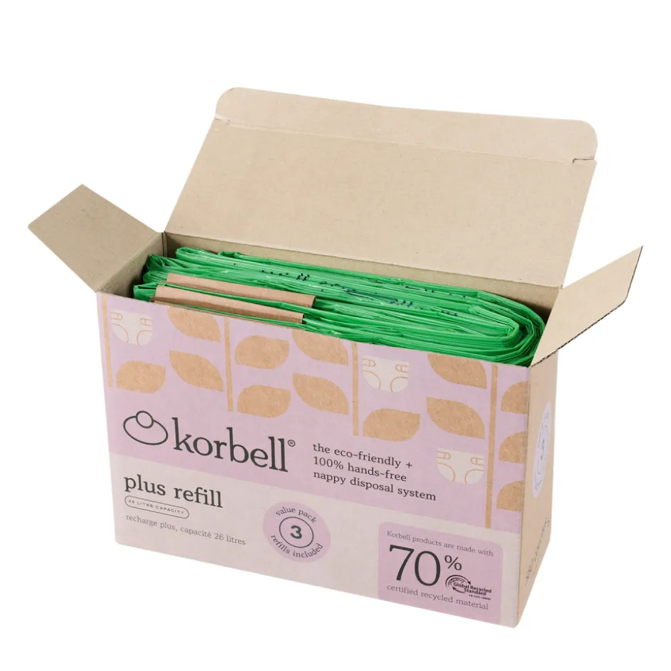Pack de 3 recharges poubelle à couches 26l