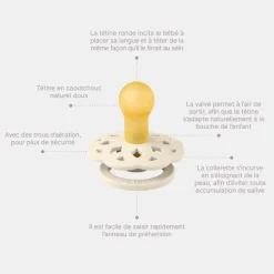 Pack de 2 sucettes bohème caoutchouc 6 mois+ woodchuck et blush