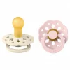 Pack de 2 sucettes bohème caoutchouc 0-6 mois ivory et blossom