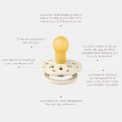 Pack de 2 sucettes bohème caoutchouc 0-6 mois woodchuck et blush