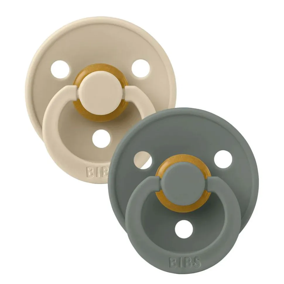 Pack de 2 sucettes colour caoutchouc symétrique 0-6 mois vanilla et pine