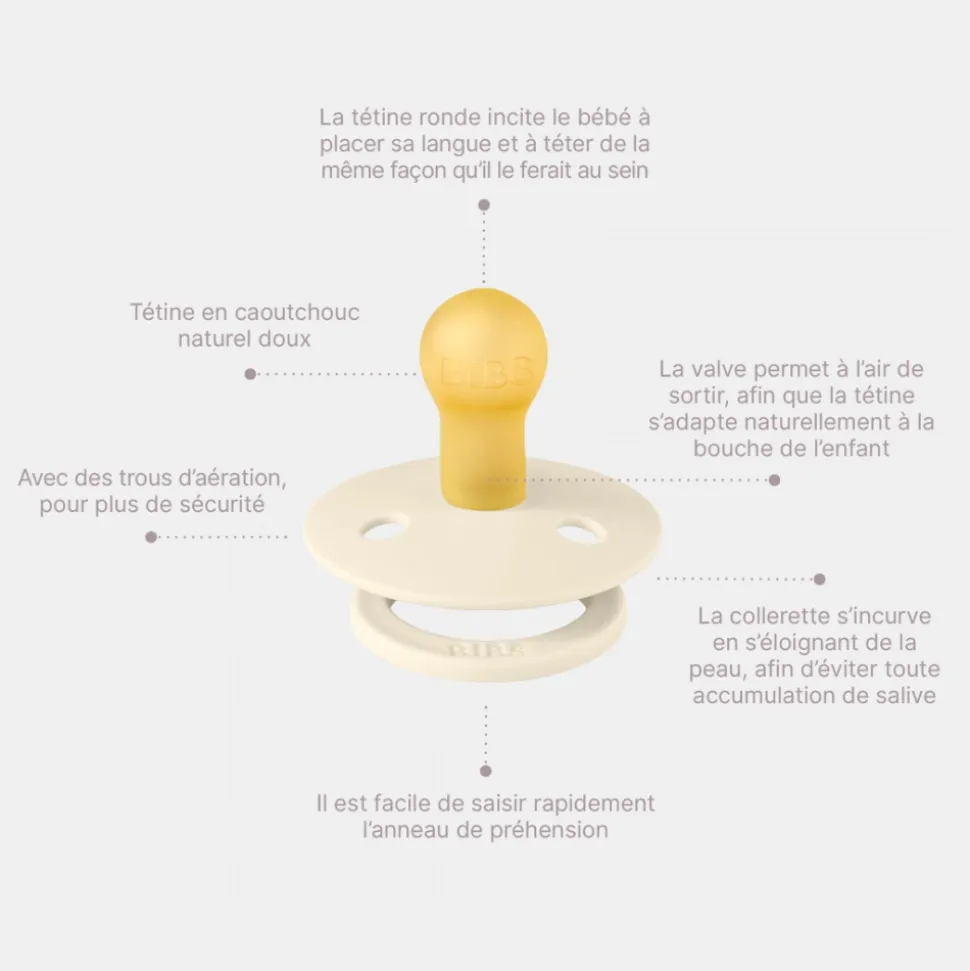 Pack de 2 sucettes colour caoutchouc phosphorescente 0-6 mois blush et woodchuck
