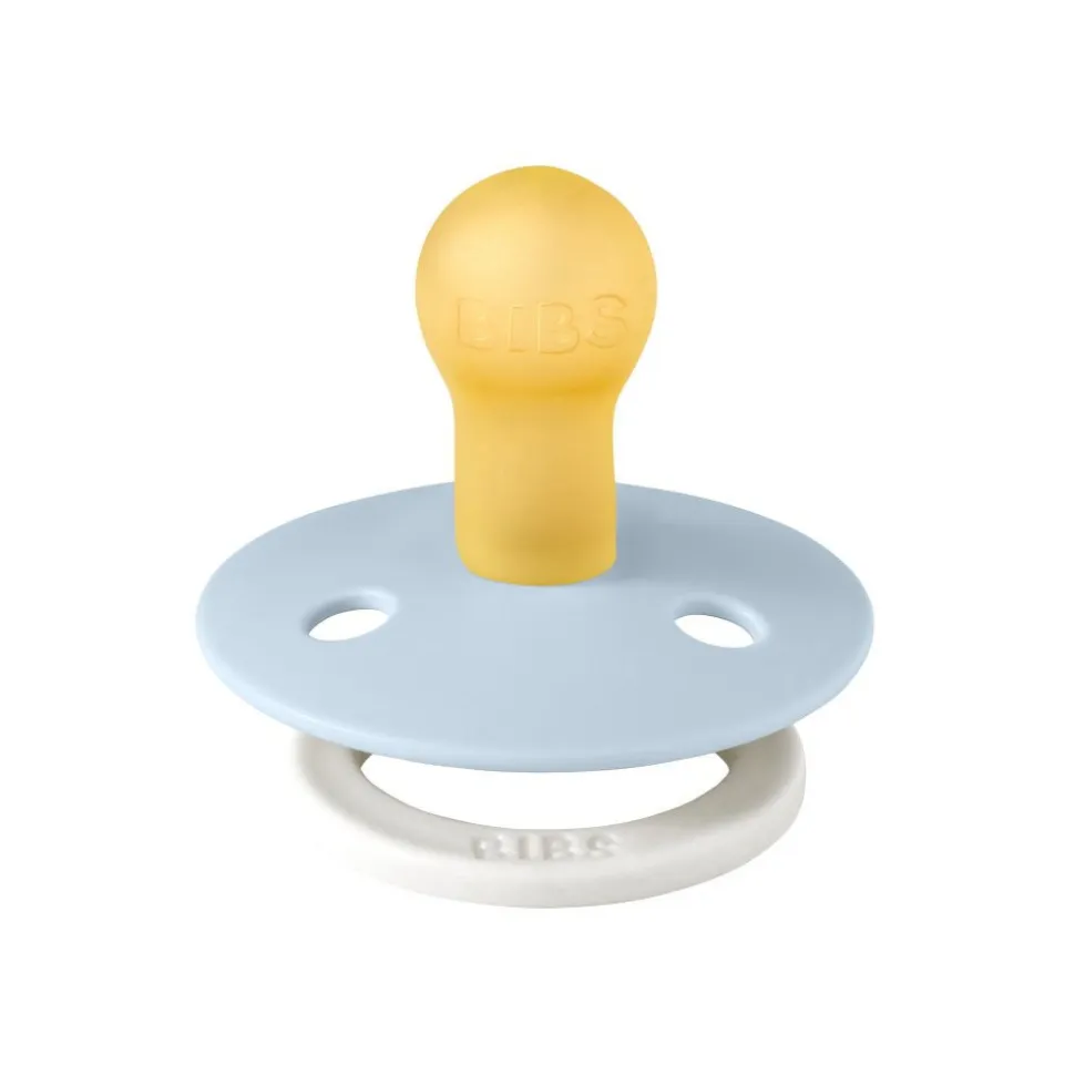 Pack de 2 sucettes colour caoutchouc phosphorescente 0-6 mois iron et baby blue