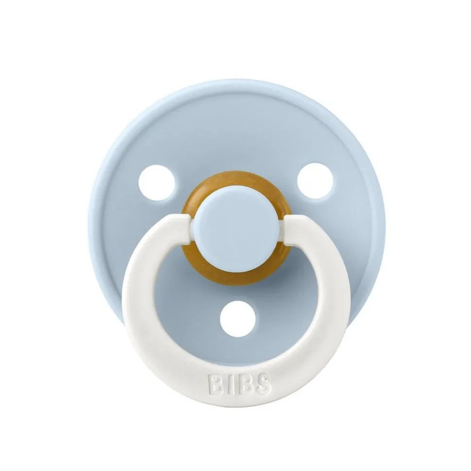 Pack de 2 sucettes colour caoutchouc phosphorescente 0-6 mois iron et baby blue