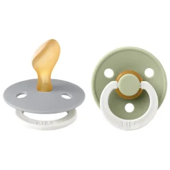 Pack de 2 sucettes colour caoutchouc anatomique phosphorescente 0-6 mois sage et cloud