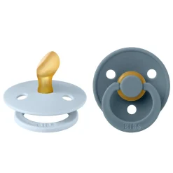 Pack de 2 sucettes colour caoutchouc anatomique 0-6 mois baby blue et petrol