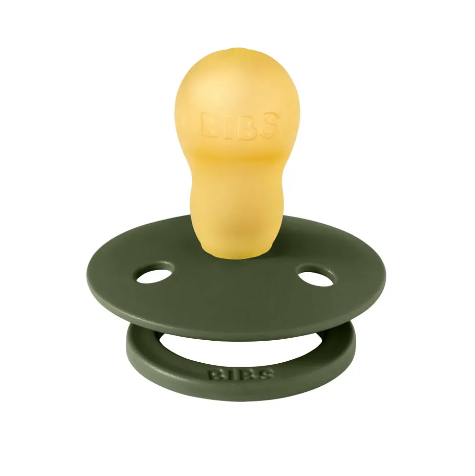 Pack de 2 sucettes colour caoutchouc 18 mois+ sage et hunter green