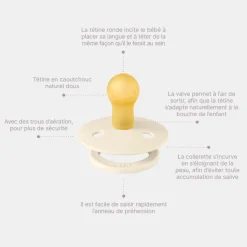 Pack de 2 sucettes colour caoutchouc phosphorescente 6 mois+ blush et vanilla