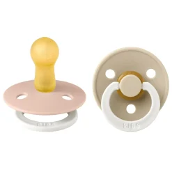 Pack de 2 sucettes colour caoutchouc phosphorescente 6 mois+ blush et vanilla