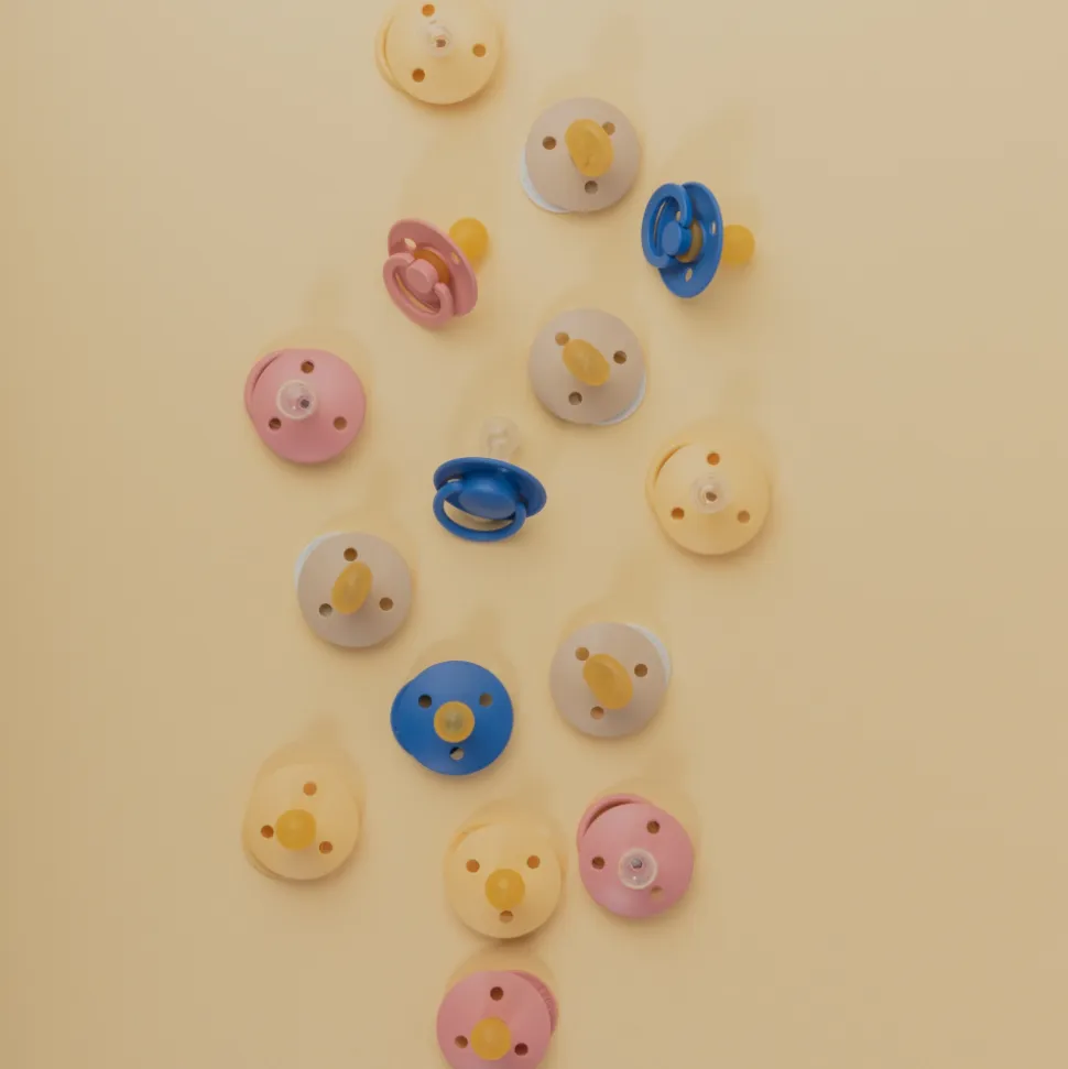 Pack de 2 sucettes colour caoutchouc 0-6 mois woodchuck et blush