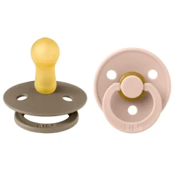 Pack de 2 sucettes colour caoutchouc anatomique 0-6 mois ivory et sage