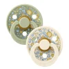Pack de 2 sucettes colour liberty 0-6 mois beige et vert