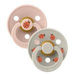 Pack de 2 sucettes physiologiques latex garden taille 2 - blush / sand