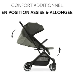 Pack duo poussette compacte travel n care olive + siège auto drive n care avec adaptateurs & base drive n care
