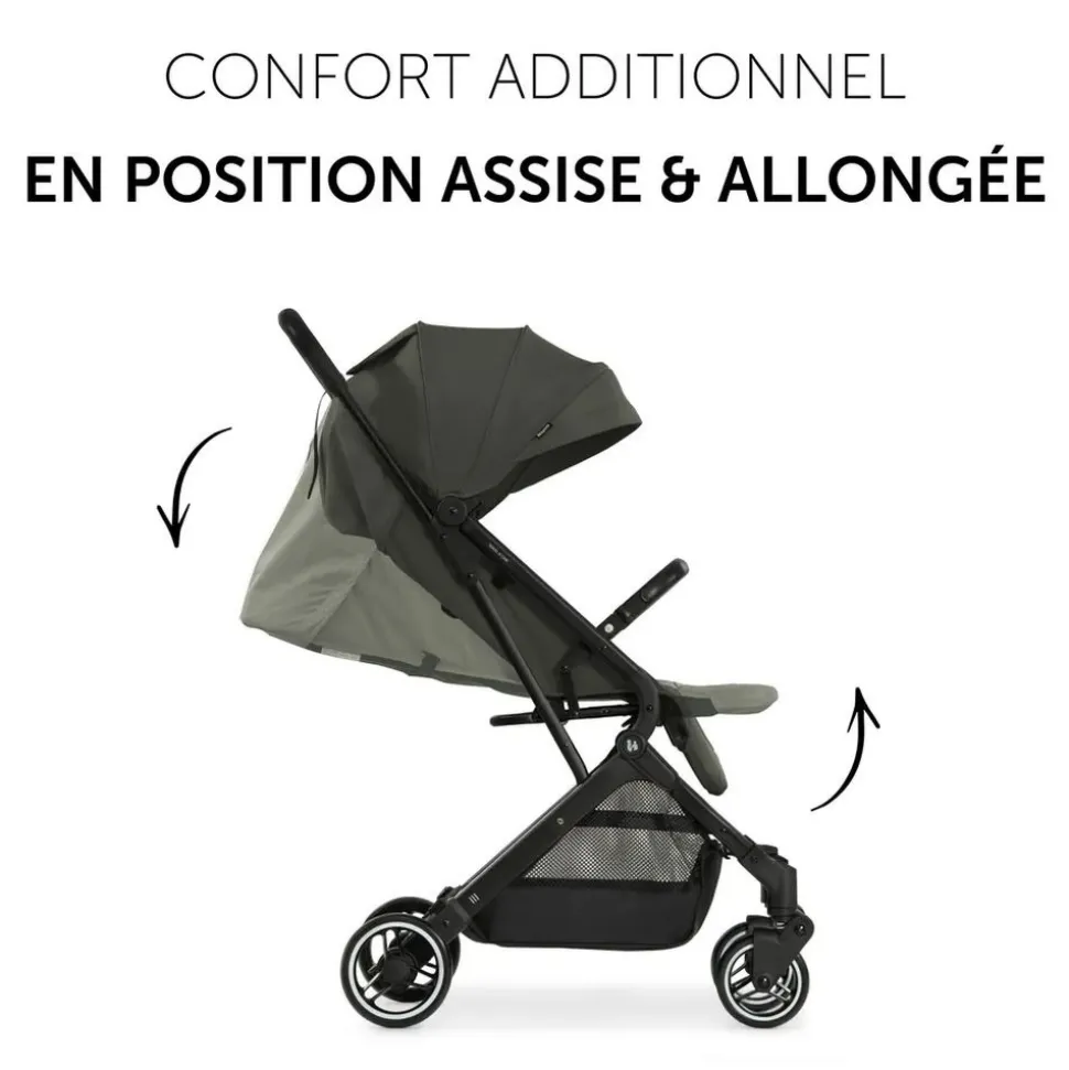 Pack duo poussette compacte travel n care olive + siège auto drive n care avec adaptateurs & base drive n care