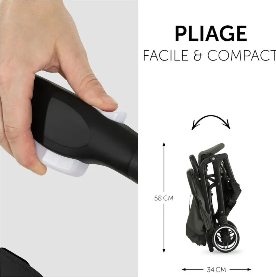 Pack duo poussette compacte travel n care olive + siège auto drive n care avec adaptateurs & base drive n care