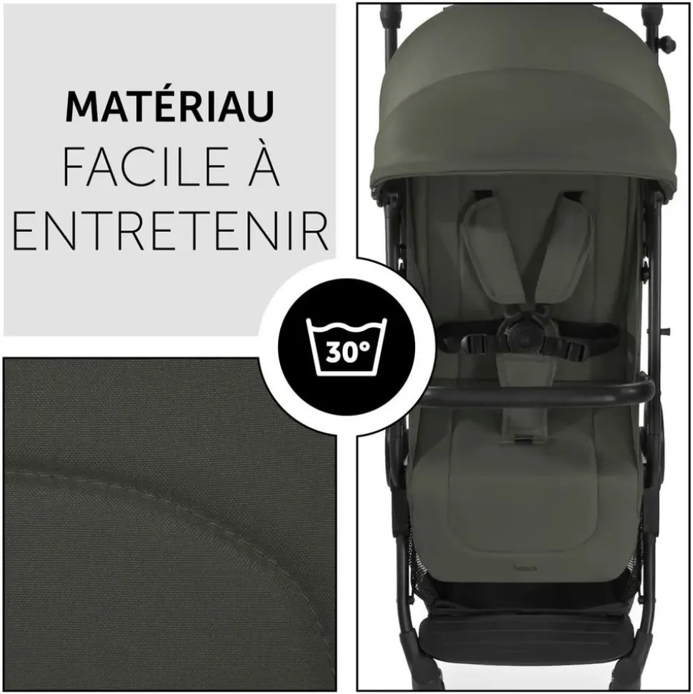 Pack duo poussette compacte travel n care olive + siège auto drive n care avec adaptateurs & base drive n care