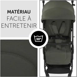 Pack duo poussette compacte travel n care olive + siège auto drive n care avec adaptateurs