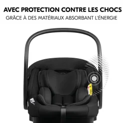 Pack duo poussette double atlantic jumeaux grey+ 1 siège auto drive n care avec adaptateurs