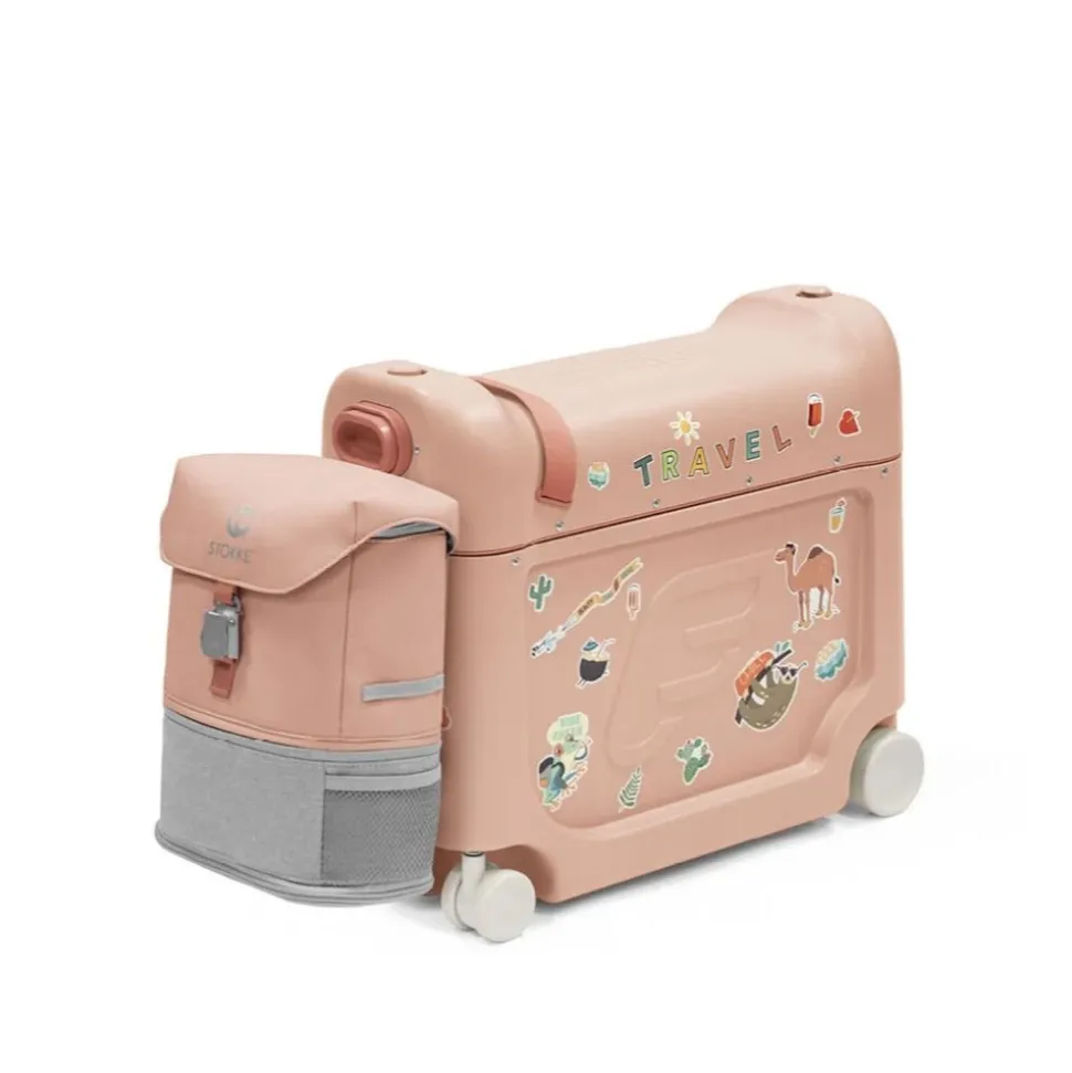 Pack jetkids sac à dos enfant + valise bedbox 2.0 coral pink
