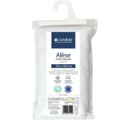 Pack matelas climatisé + alèse blanc + drap housse blanc - 70 x 140 cm