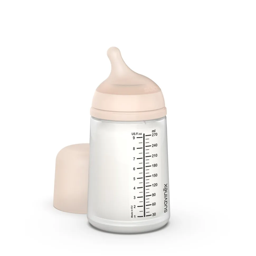 Pack naissance biberons anti colique zerø.zerø et boîte doseuse beige
