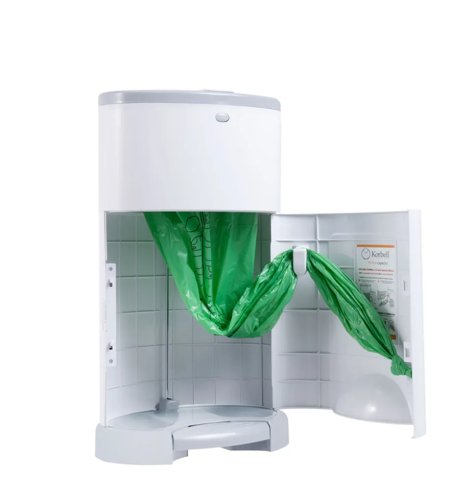 Pack poubelle à couches blanche 16l + 4 recharges anti-odeurs