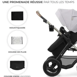 Pack poussette moov2 air 3 en 1 moonlight grey