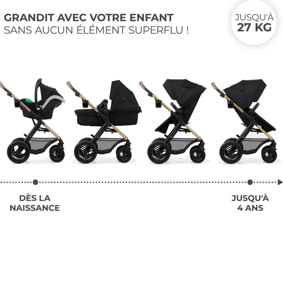Pack poussette moov2 air 3 en 1 pure black