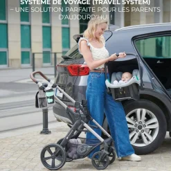 Pack poussette moov 2 3 en 1 grey eva wheels