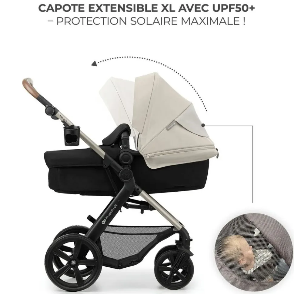 Pack poussette moov 2 3 en 1 grey eva wheels