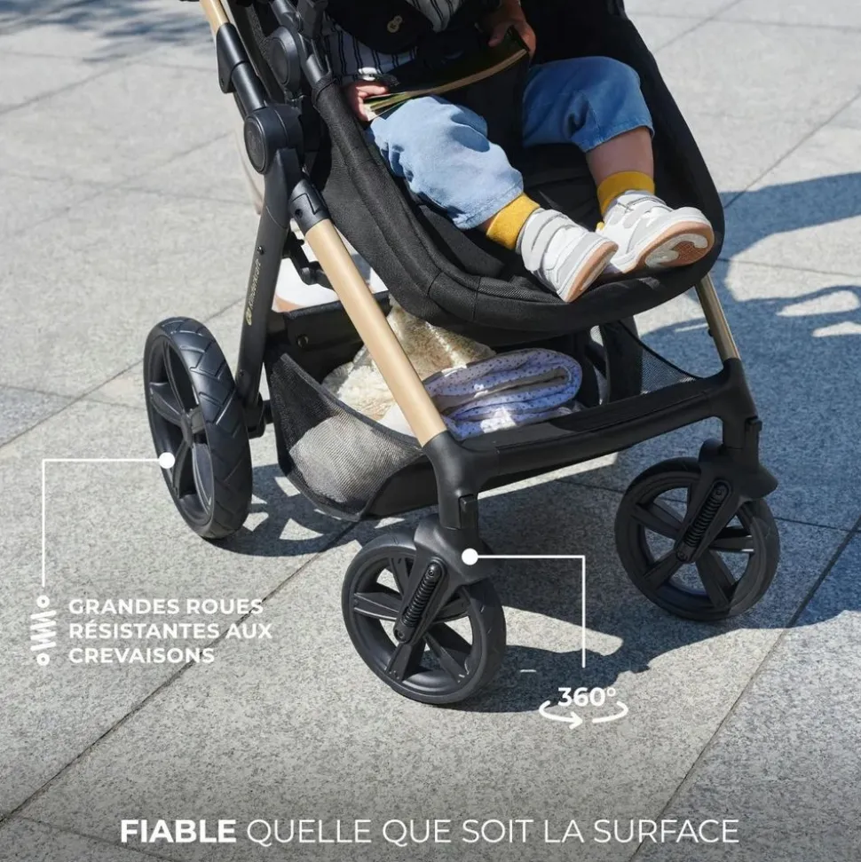 Pack poussette moov 2 3 en 1 grey eva wheels