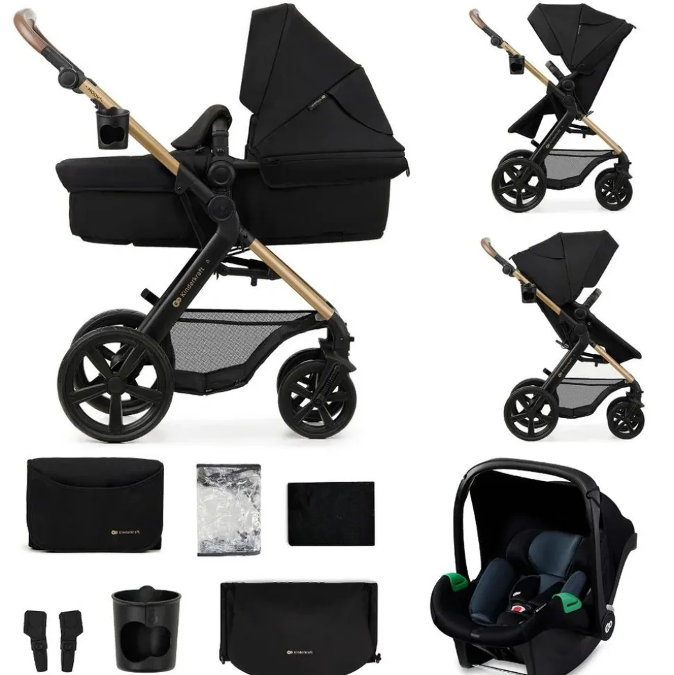 Pack poussette moov2 3 en 1 pure black eva wheels