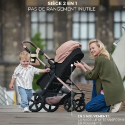 Pack poussette moov2 3 en 1 sand beige eva wheels
