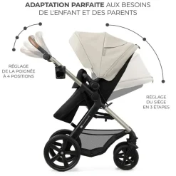 Pack poussette moov2 3 en 1 sand beige eva wheels