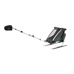 Pack remorque vélo chariot cross 1 place dark slate + kit jogging