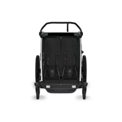 Pack remorque vélo chariot cross 2 places dark slate + kit jogging