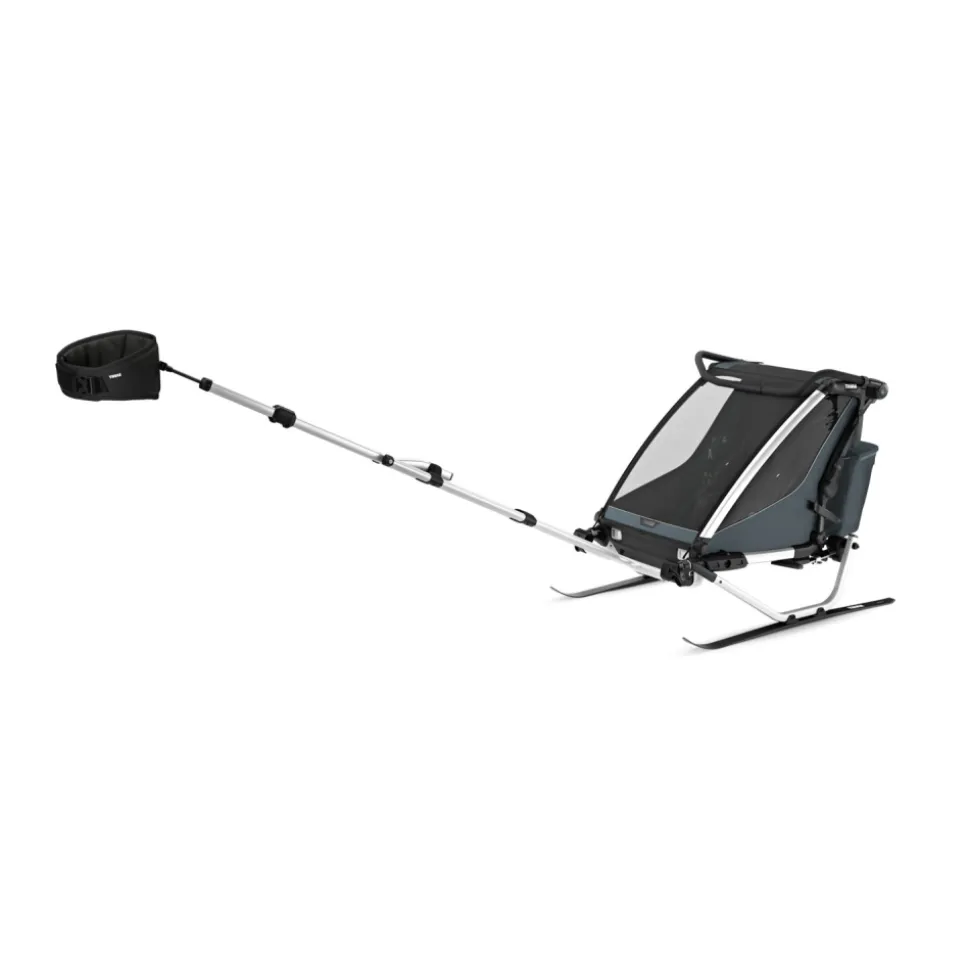 Pack remorque vélo chariot cross 2 places dark slate + kit jogging