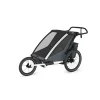 Pack remorque vélo chariot cross 2 dark slate + assise pour nouveau-né infant sling