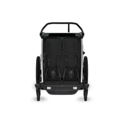Pack remorque vélo chariot cross 2 dark slate + assise pour nouveau-né infant sling