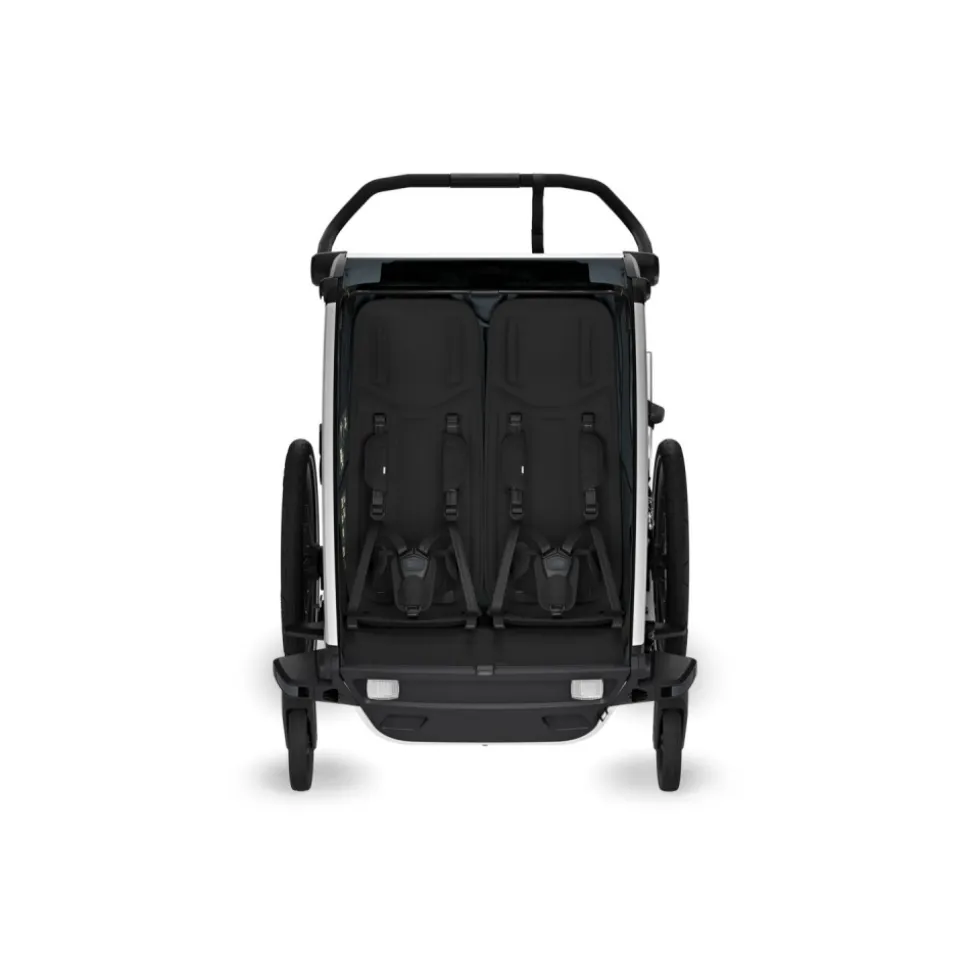 Pack remorque vélo chariot cross 2 dark slate + assise pour nouveau-né infant sling