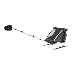 Pack remorque vélo chariot cross 2 dark slate + assise pour nouveau-né infant sling