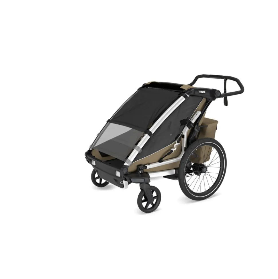Pack remorque vélo chariot cross 1 faded khaki + assise pour nouveau-né infant sling + kit jogging